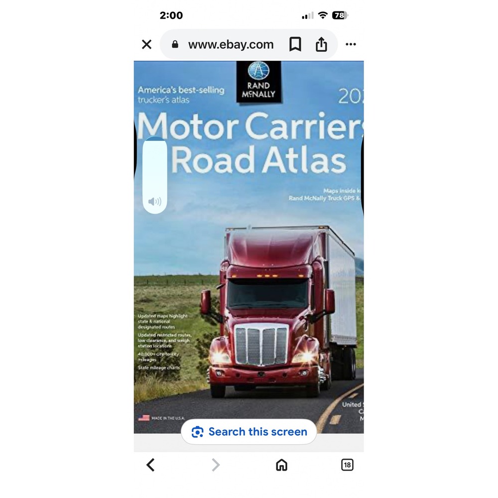 Rand McNally Motor Carrier‎ Road Atlas 2019 Truckers Maps Large Format